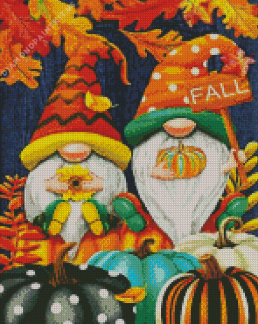 Fall Halloween Gnomes Diamond Painting