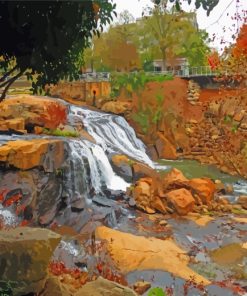 Falls Park In Greenville Diamond Painting