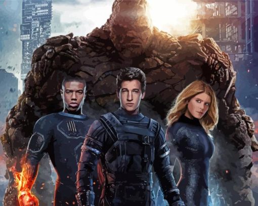 Fantastic Four Marvel Movie Characters Diamond Painting