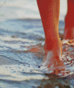 Feet in The Sea Wave Diamond Painting