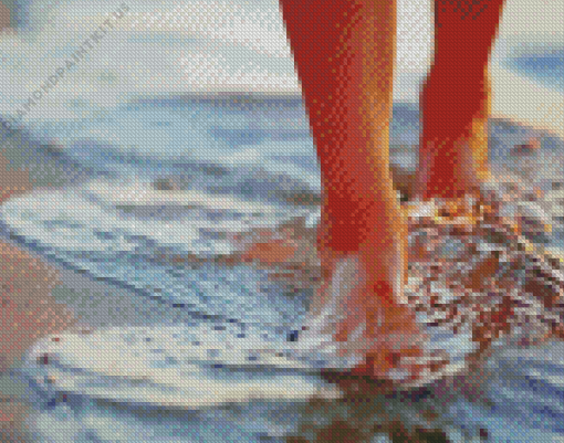 Feet in The Sea Wave Diamond Painting