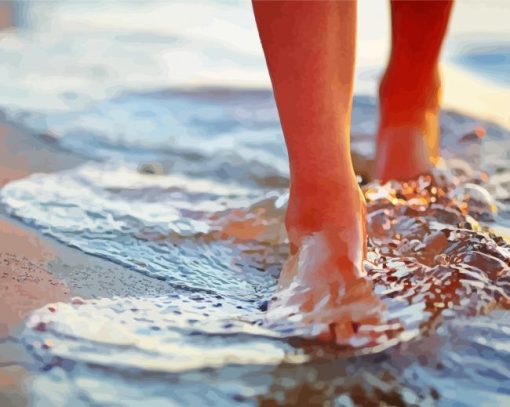 Feet in The Sea Wave Diamond Painting