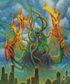 Fire Cthulhu Diamond Painting