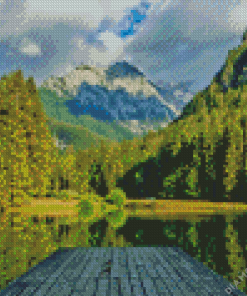 Forest in Lakeside Diamond Painting