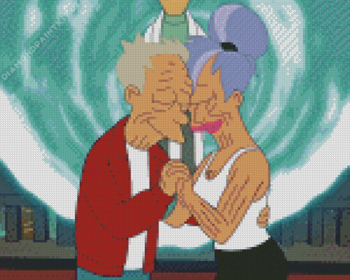 Fry and Leela Animation Diamond Painting