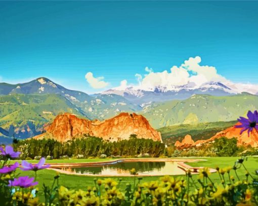 Garden Of The Gods Landscape Diamond Painting