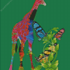 Giraffes with Butterflies Diamond Painting