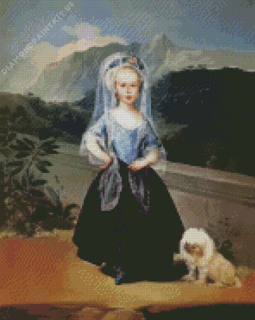 Girl And Dog Francisco Goya Diamond Painting