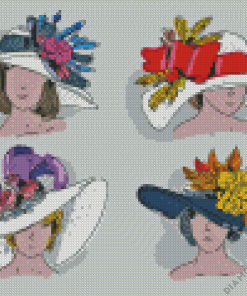 Girls with Derby Hat Art Diamond Painting