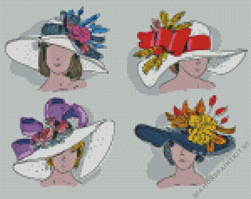 Girls with Derby Hat Art Diamond Painting