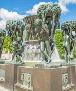 Great Fountain Gustav Vigeland Diamond Painting