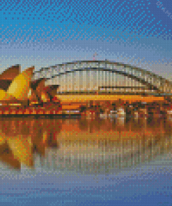 Harbour Bridge Sunset Time Diamond Painting