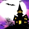 Haunted House Silhouette Diamond Painting