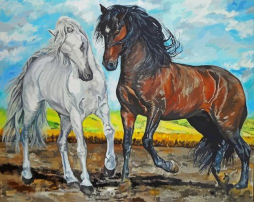 Horse Couple Art Diamond Painting