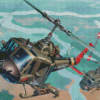 Huey Helicopters Diamond Painting