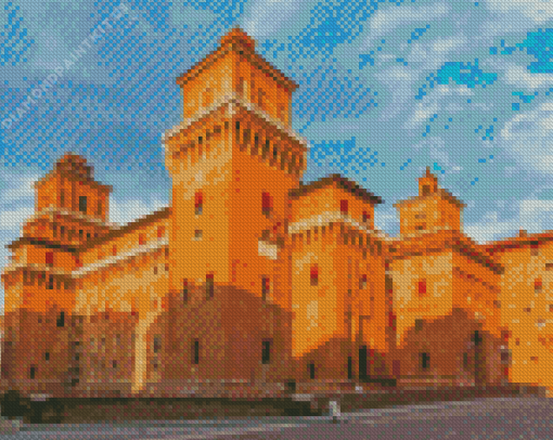 Italy Ferrara Este Castle Diamond Painting