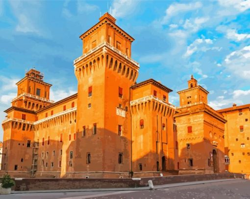 Italy Ferrara Este Castle Diamond Painting