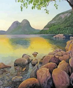 Jordan Pond Maine Art Diamond Painting