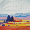 Landscape Orange Free State Diamond Painting