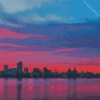 Liverpool City Pink Sunset Diamond Painting