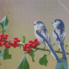 Long Tailed Tit Birds Diamond Painting