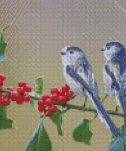 Long Tailed Tit Birds Diamond Painting