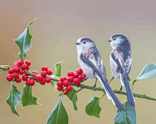 Long Tailed Tit Birds Diamond Painting