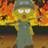 Maggie Simpson Soldier Diamond Painting