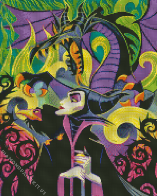 Maleficent Illustration Diamond Painting