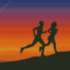 Man And Woman Trail Running Diamond Painting