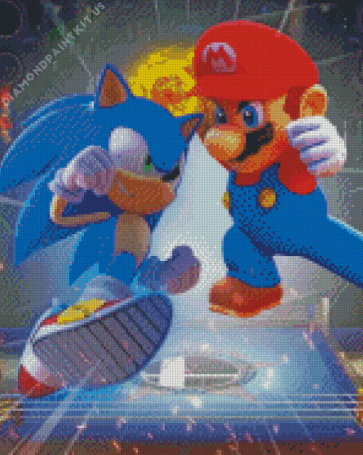 Mario and Sonic Characters Diamond Painting