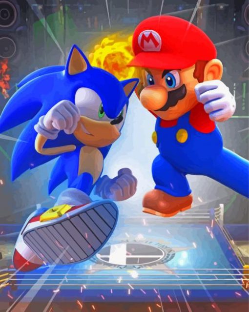 Mario and Sonic Characters Diamond Painting