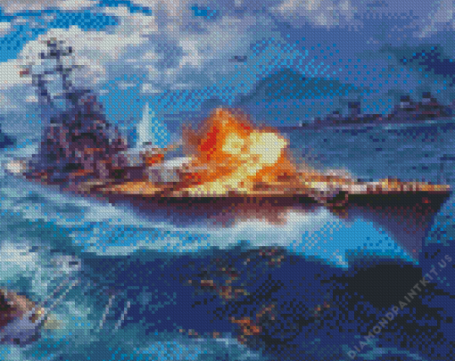 Military Warship Diamond Painting