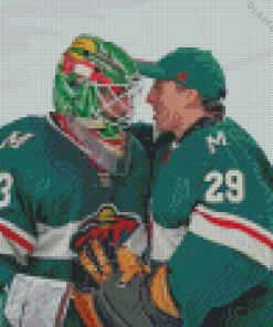 Minnesota Wild Ice Hockey Players Diamond Painting