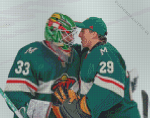 Minnesota Wild Ice Hockey Players Diamond Painting