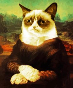 Mona Lisa Grumpy Cat Diamond Painting