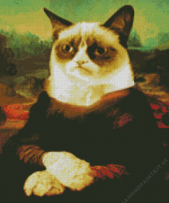 Mona Lisa Grumpy Cat Diamond Painting