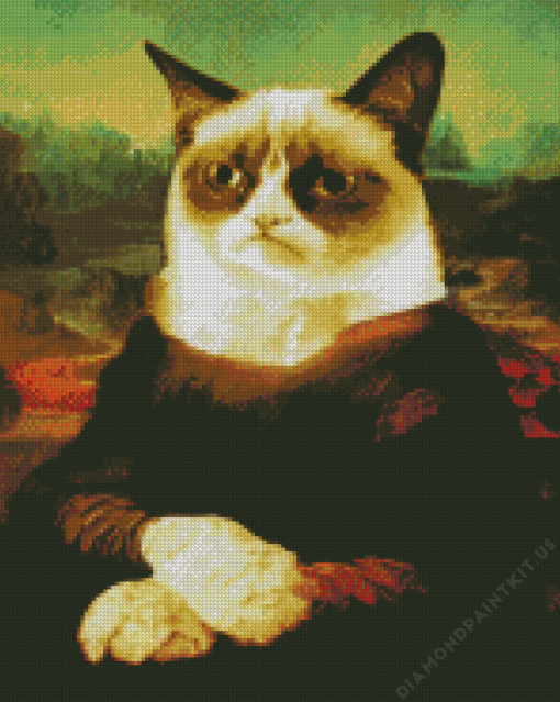 Mona Lisa Grumpy Cat Diamond Painting