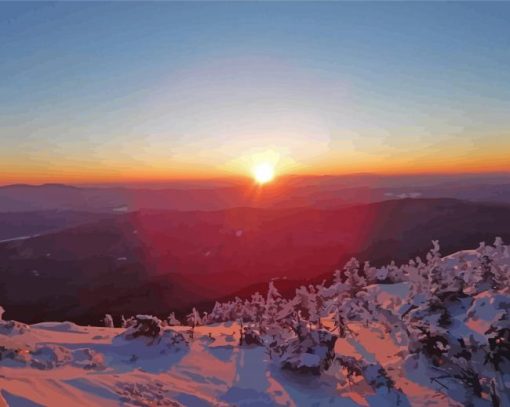 Mount Major Sunrise Diamond Painting