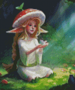 Mushroom Fairy Diamond Painting