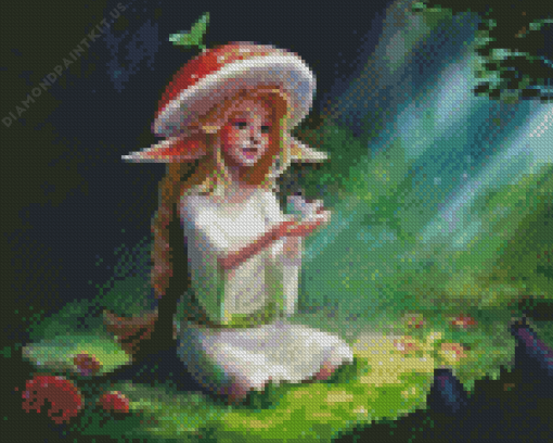 Mushroom Fairy Diamond Painting