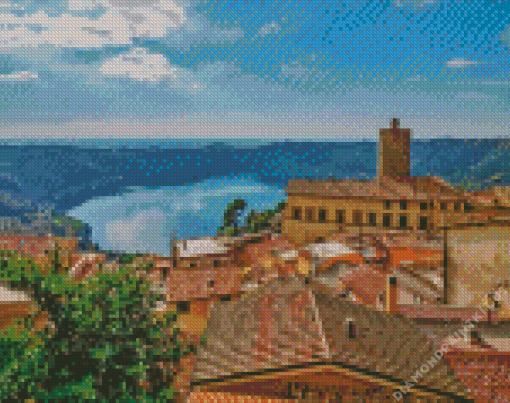 Nemi Village in Italy Diamond Painting