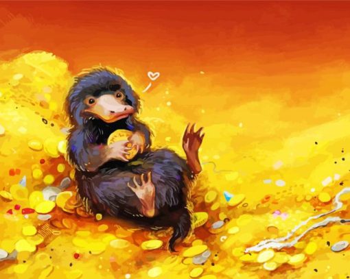 Niffler with Treasure Diamond Painting