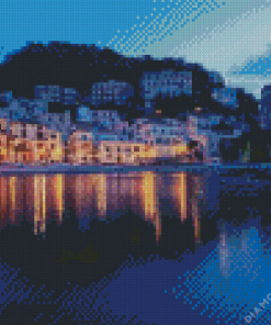 Night Amalfi Coast Diamond Painting