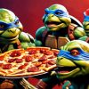 Ninja Turtles with Pizza Diamond Painting