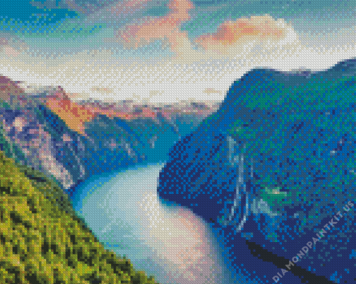 Norway Fjords Mountain Diamond Painting