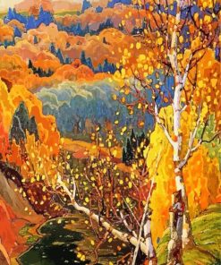 October Gold by Franklin Carmichael Diamond Painting