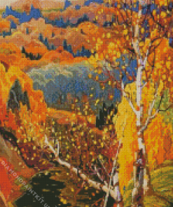 October Gold by Franklin Carmichael Diamond Painting