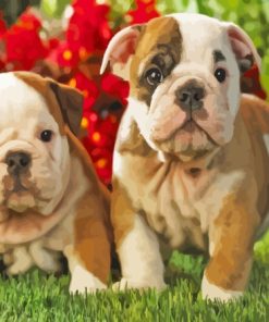 Old English Bulldog Puppies Diamond Painting