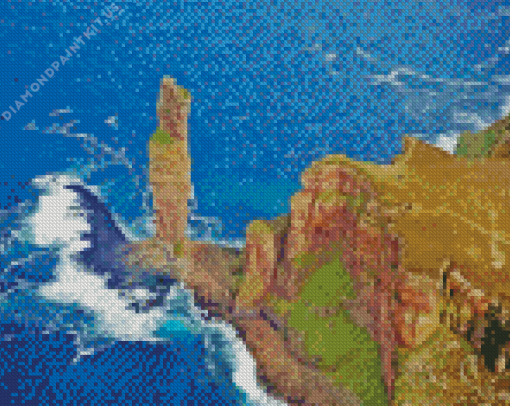 Old Man of Hoy Landscape Diamond Painting